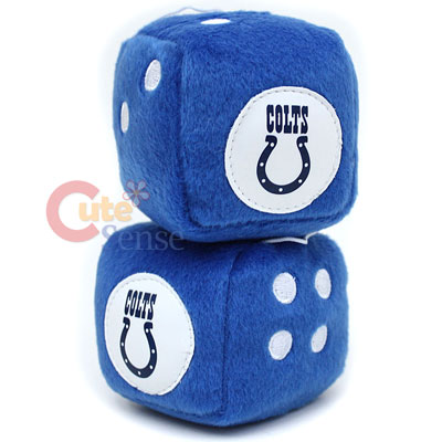 NFL Indianapolis Colts Plush Fuzzy Dice